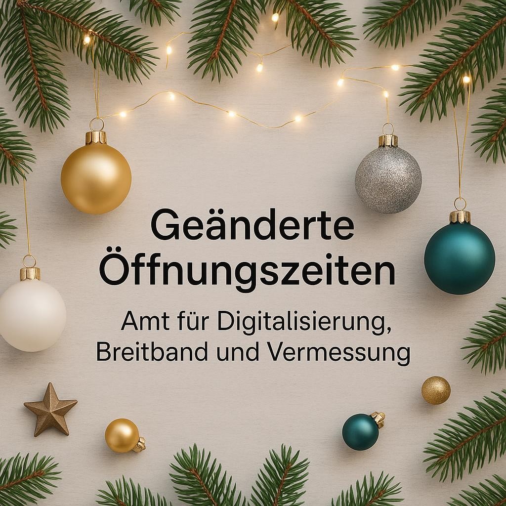 Geänderte Öffnungszeiten an Weihnachten am ADBV